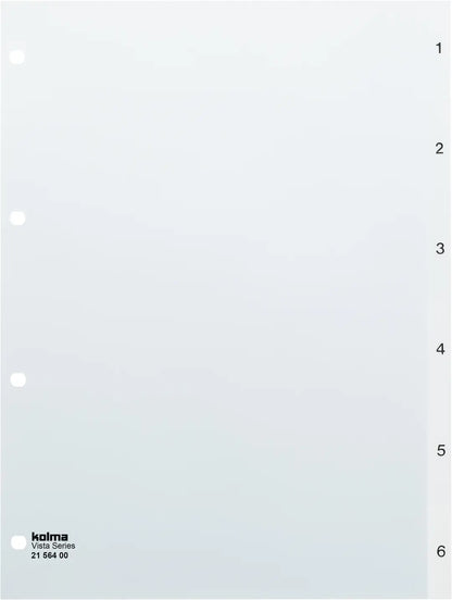 KOLMA Register Vista A4 21.564.00 transparent 1-6