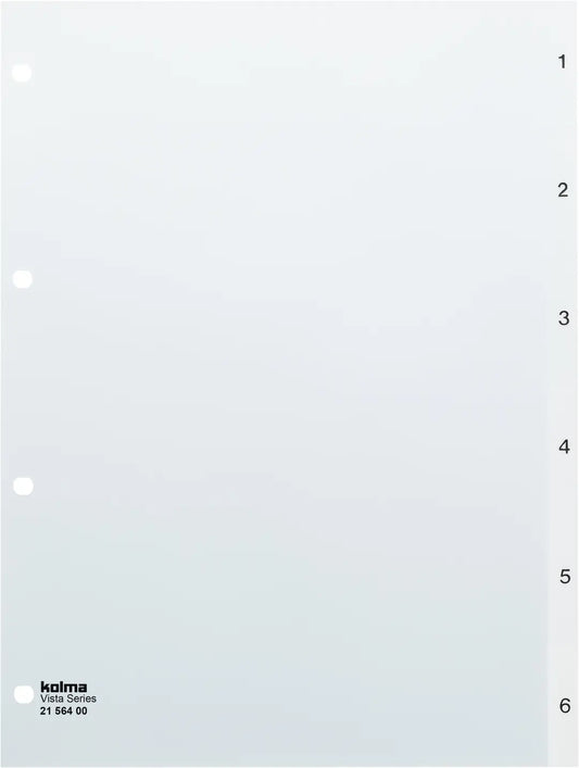 KOLMA Register Vista A4 21.564.00 transparent 1-6