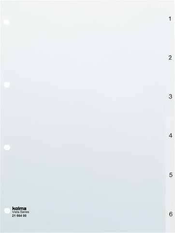 KOLMA Register Vista A4 21.564.00 transparent 1-6