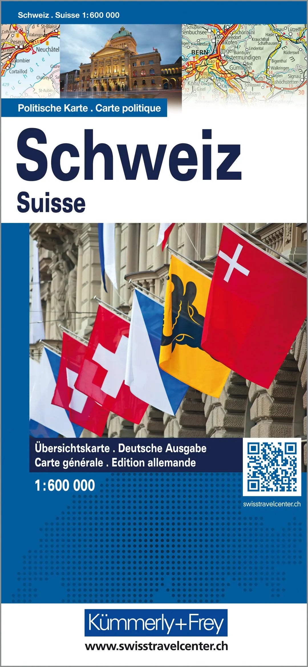 KÜMMERLY+FREY Schülerkarte Schweiz 3-259-00172- politisch 1:600'000