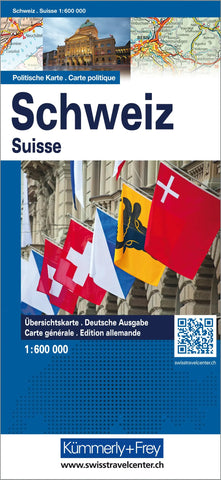 KÜMMERLY+FREY Schülerkarte Schweiz 3-259-00172- politisch 1:600'000