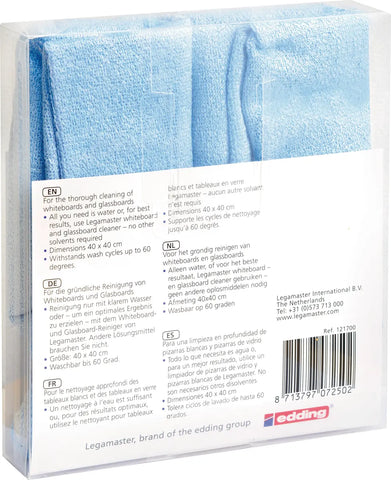 LEGAMASTER Mikrofasertuch 40x40cm 7-121700 blau, Textil 2 Stück