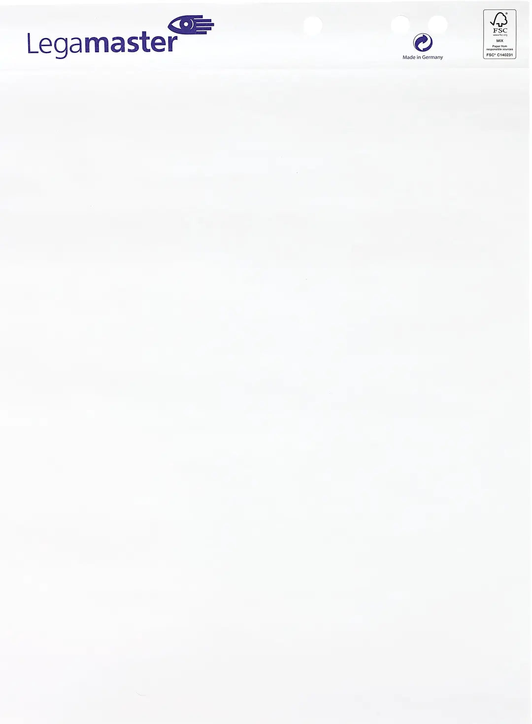 LEGAMASTER Flipchart-Papier blanko 7-156000 weiss holzfrei,blanko 20 Blatt