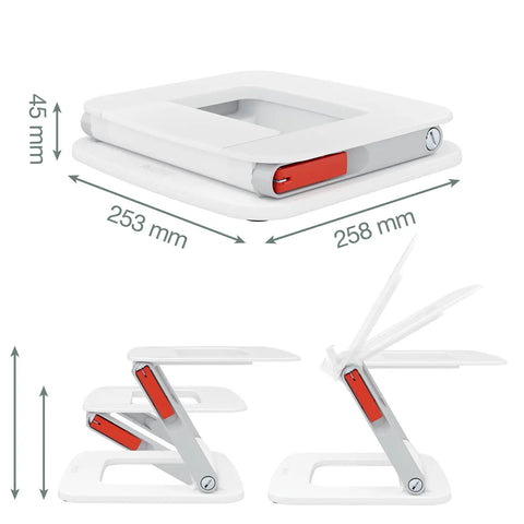LEITZ Laptopständer Ergo 13-15zoll 6424-00-01 weiss Multi-Winkel
