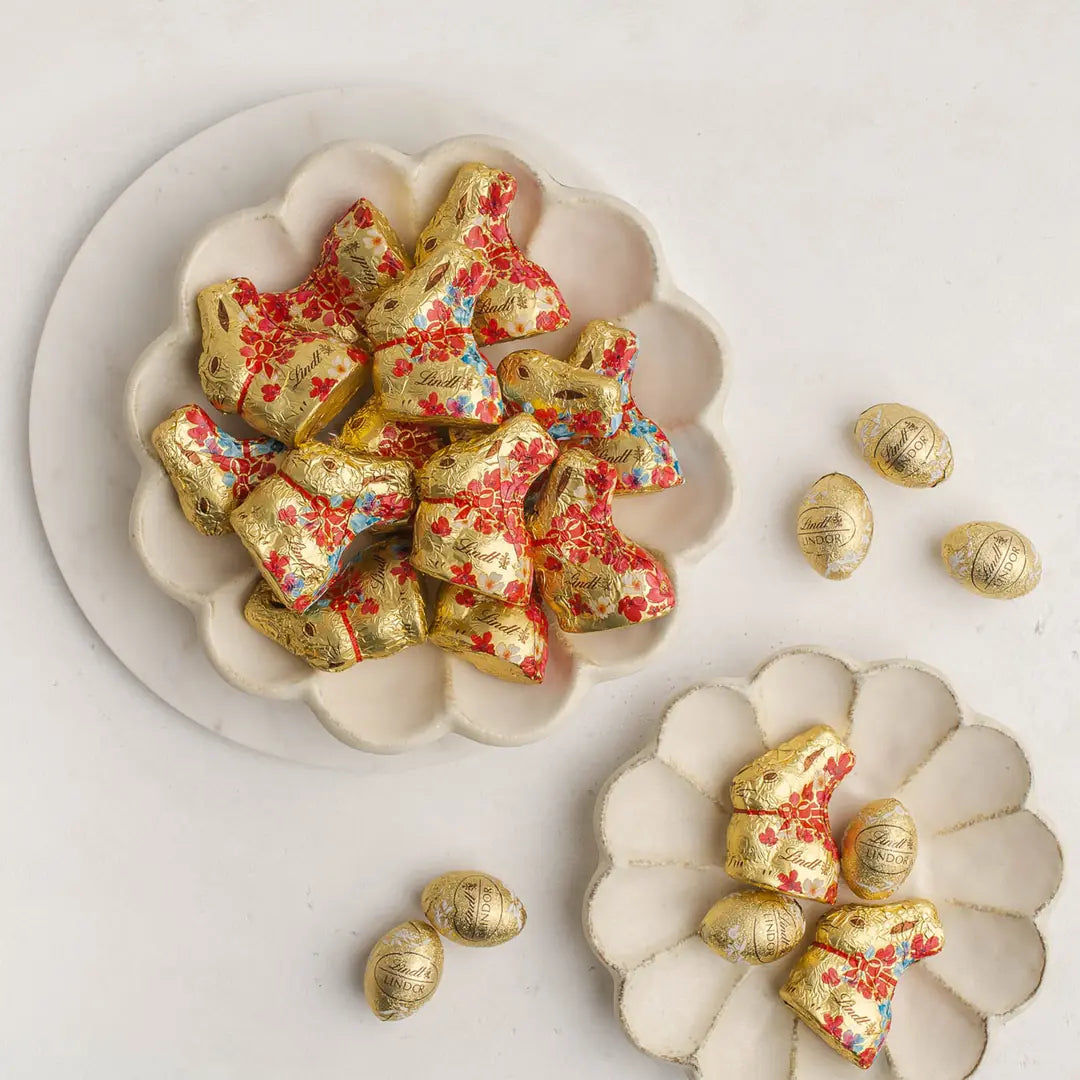LINDT Goldhase Milch 668028 Flower Edition 5x10g