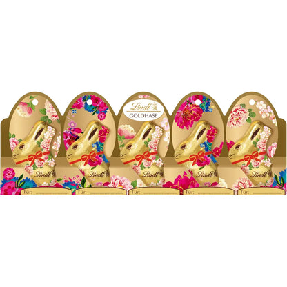 LINDT Goldhase Milch 668028 Flower Edition 5x10g