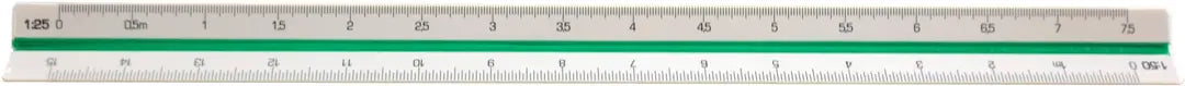LINEX Dreikantmassstab 30cm 100413048 weiss/farbig