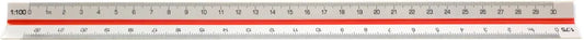 LINEX Dreikantmassstab 30cm 100413048 weiss/farbig