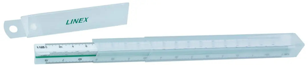 LINEX Dreikantmassstab 30cm 100413048 weiss/farbig