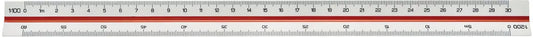 LINEX Dreikantmassstab 30cm 94800L weiss/farbig