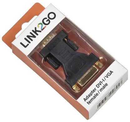 LINK2GO Adapter DVI-I - VGA AD2212BB female -male