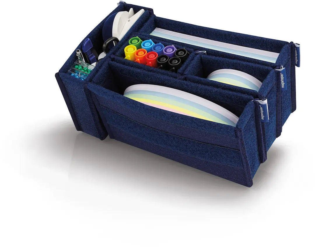 MAGNETOPLAN Moderatorentasche ecoAware 11123 blau, Filz, inkl. Zubehör