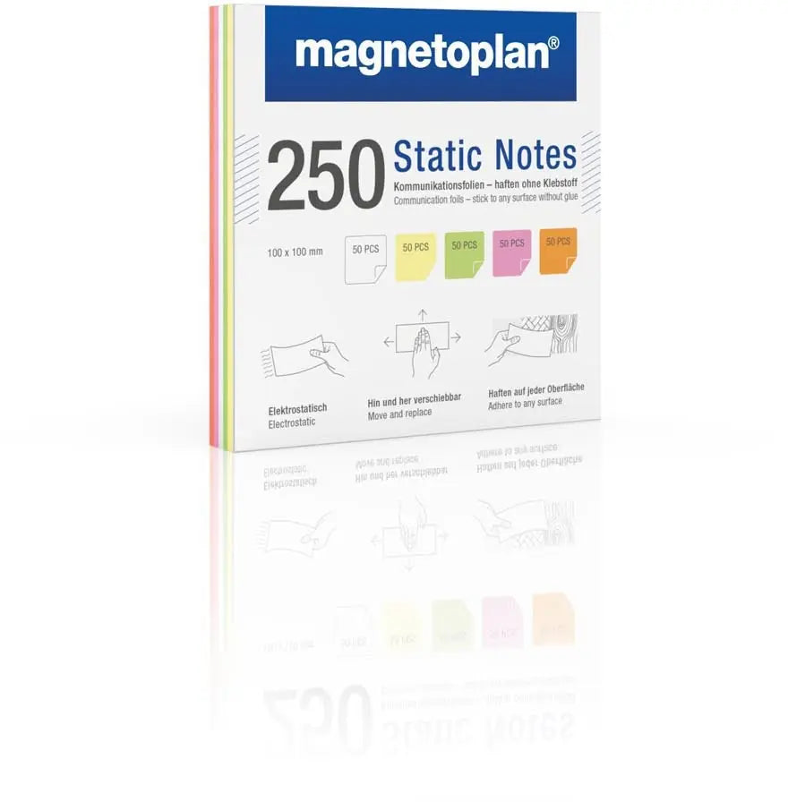 MAGNETOPLAN Static Notes 100x100mm 11250110 ass. 250 Stück