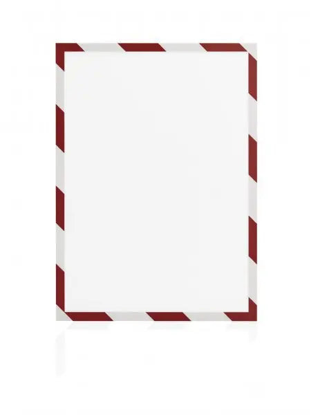 MAGNETOPLAN Magnetrahmen magnetofix A4 1131446 SAFETY, rot/weiss 5 Stück