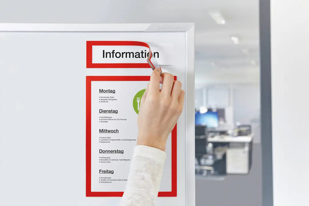 MAGNETOPLAN Magnetrahmen magnetofix 1131706 rot, Topsign 232x52mm 5 Stk.