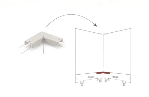 MAGNETOPLAN Top-Connector double corner 1146097 weiss, für Infinity Wall