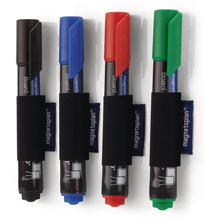 MAGNETOPLAN Stiftehalter magnetoSleeve 12284 blau, magnetisch 4 Stück