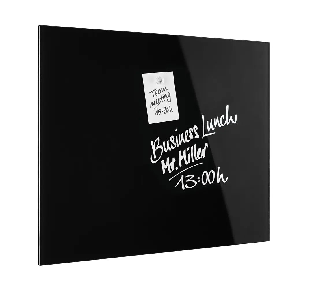 MAGNETOPLAN Design-Glasboard 800x600mm 13403012 schwarz, magnetisch