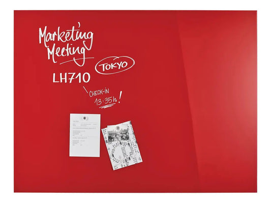 MAGNETOPLAN Design-Glasboard 1200x900mm 13404006 rot, magnetisch