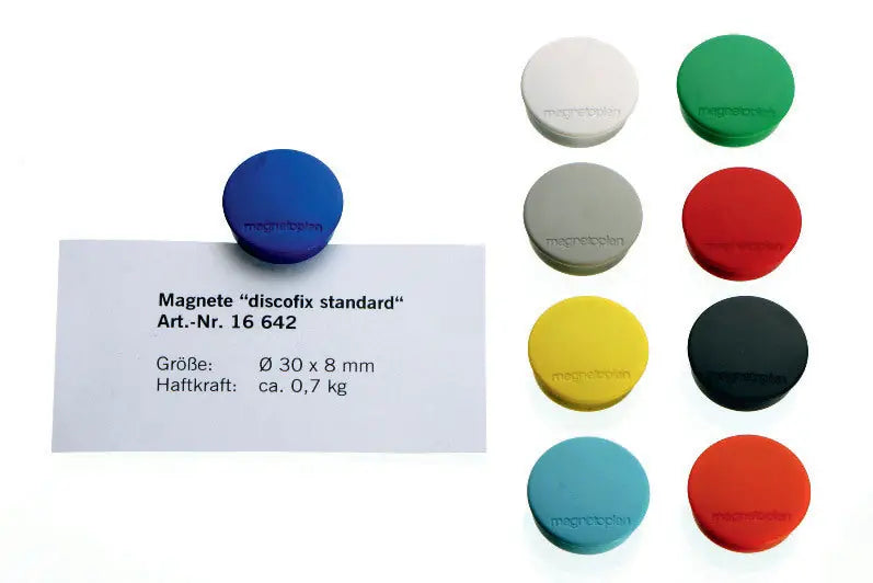 MAGNETOPLAN Magnet Discofix Standard 30mm 1664202 gelb ca. 0.6 kg 10 Stk.