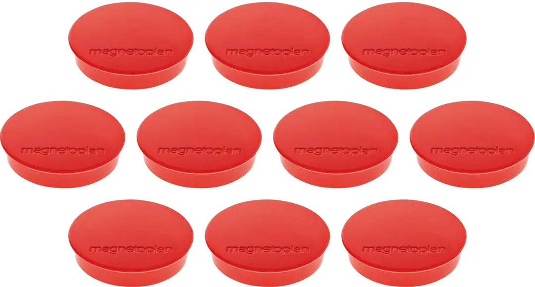 MAGNETOPLAN Magnet Discofix Standard 30mm 1664206 rot, ca. 0.7 kg 10 Stk.