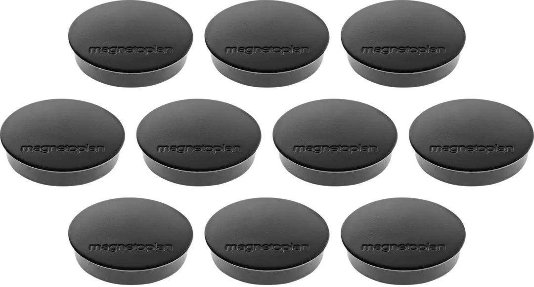 MAGNETOPLAN Magnet Discofix Standard 30mm 1664212 schwarz, ca. 0.7 kg 10 Stk.