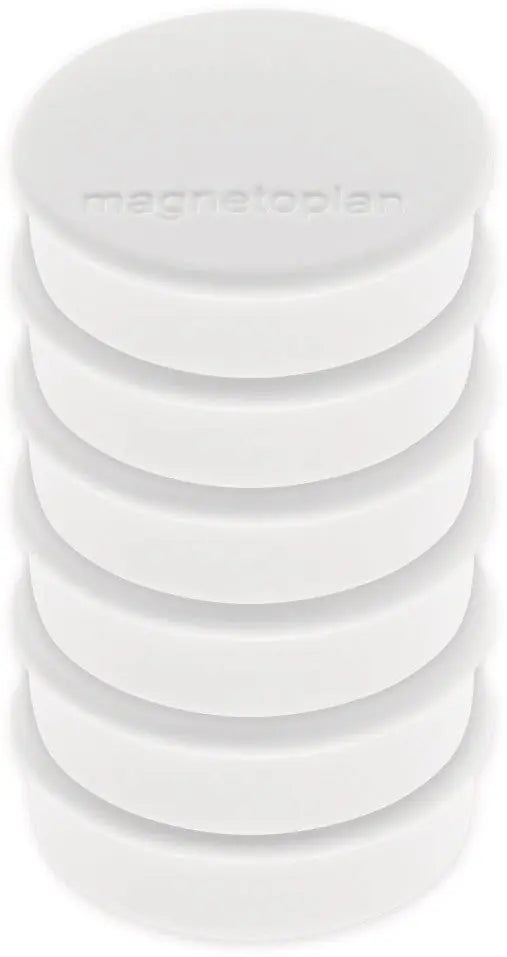 MAGNETOPLAN Haltemagnete Hobby 16645600 weiss, Blister 6 Stk.