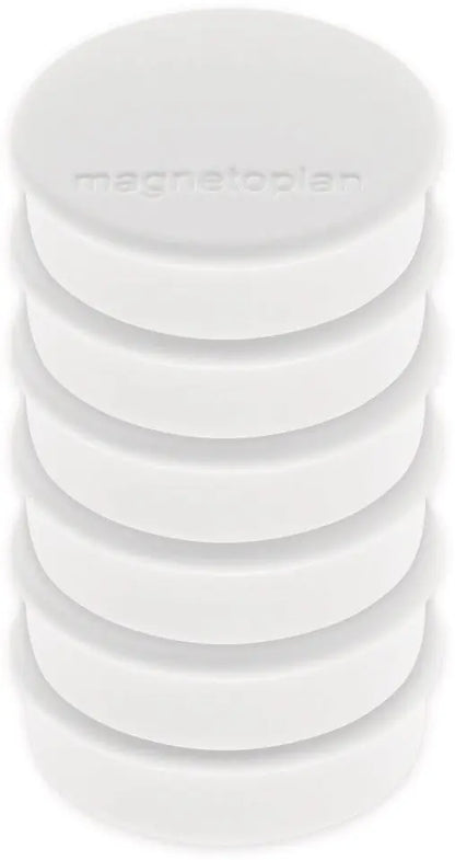 MAGNETOPLAN Haltemagnete Hobby 16645600 weiss, Blister 6 Stk.