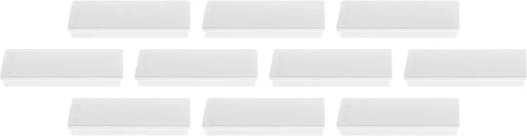 MAGNETOPLAN Rechteck-Magnethalter 1665100 weiss 10 Stk.