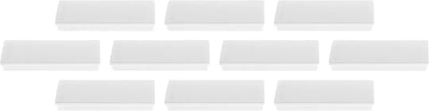 MAGNETOPLAN Rechteck-Magnethalter 1665100 weiss 10 Stk.