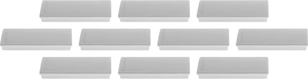 MAGNETOPLAN Rechteck-Magnethalter 1665101 grau 10 Stk.