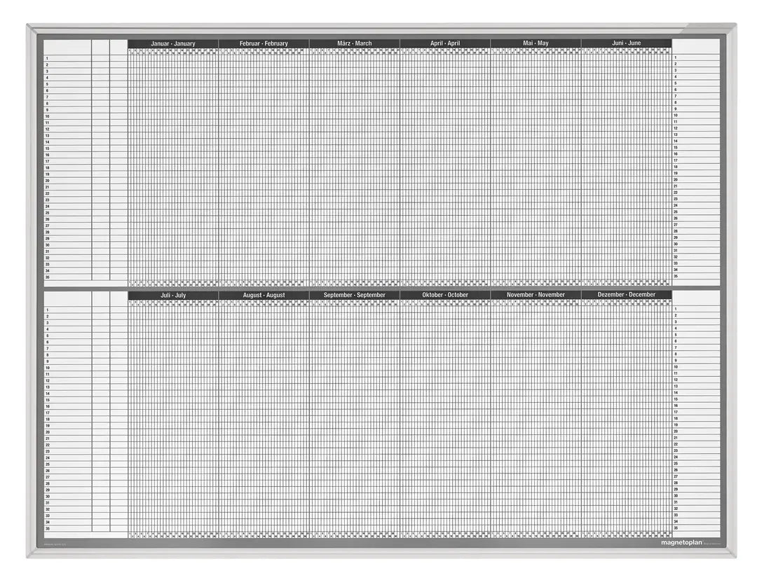 MAGNETOPLAN Urlaubs/Aktivitätenplaner 3703155 7 Tage, 30 MA 1200x900mm