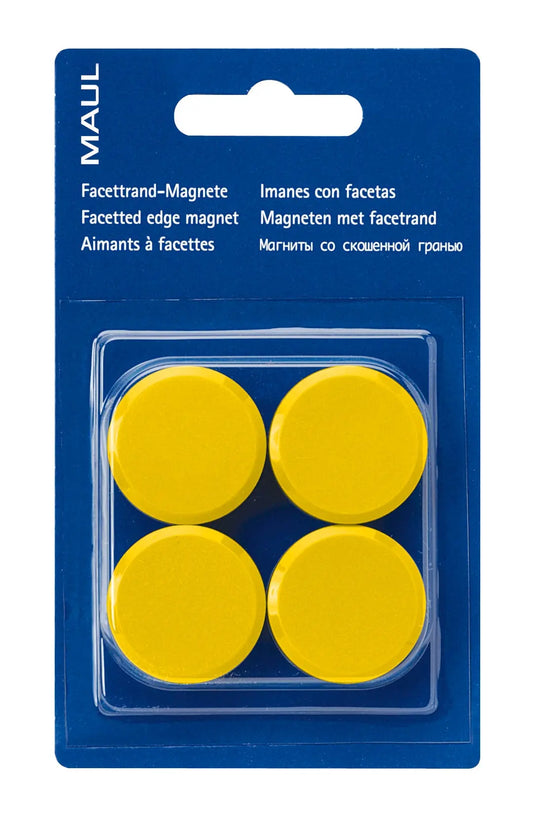 MAUL Magnete 30mm 6177213 gelb 4 Stück