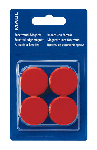 MAUL Magnete 30mm 6177225 rot 4 Stück