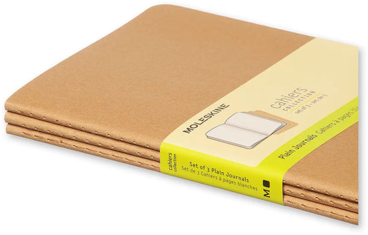 MOLESKINE Notizheft Cahier A5 500-7 blanko, natur 3 Stück