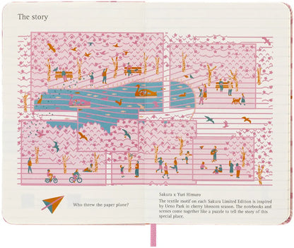 MOLESKINE Notizbuch SAKURA 9x14cm 56598851458 rosa, liniert, 192 Blatt, HC