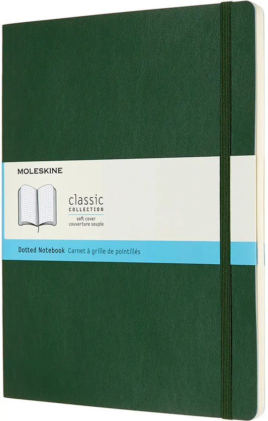 MOLESKINE Notizbuch XL SC 25x19cm 600080 gepunktet, myrtengrün, 192 S.