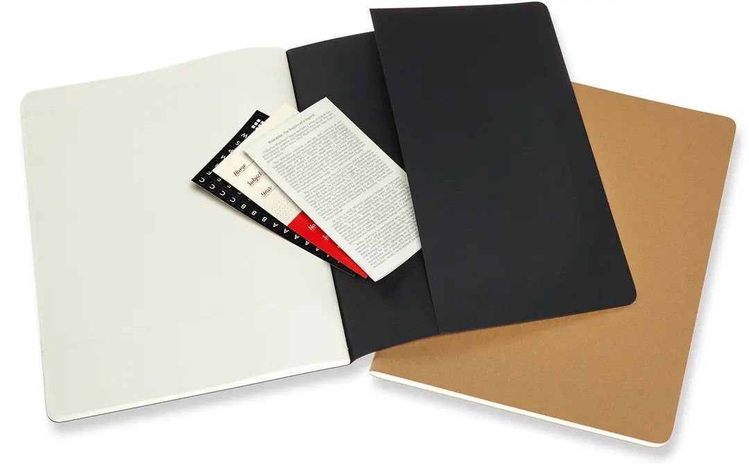 MOLESKINE Notizheft Studien XLarge 620282 liniert,schwarz,160B. 2 Stk.