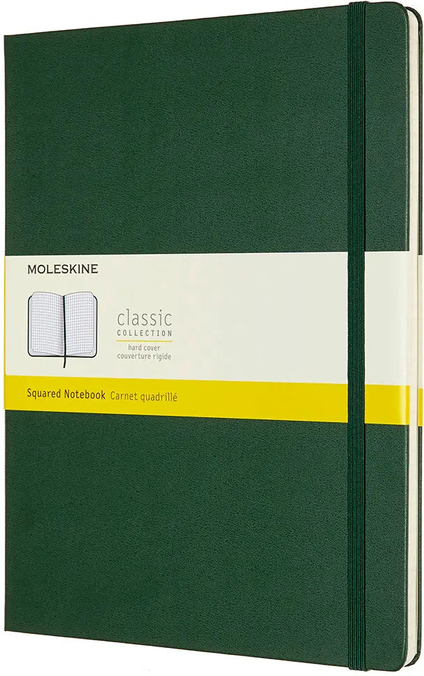 MOLESKINE Notizbuch XL HC 25x19cm 629124 kariert, myrtengrün, 192 S.