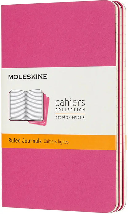MOLESKINE Notizbuch Karton 3x P/A6 629643 liniert,kinetisches pink,64S.