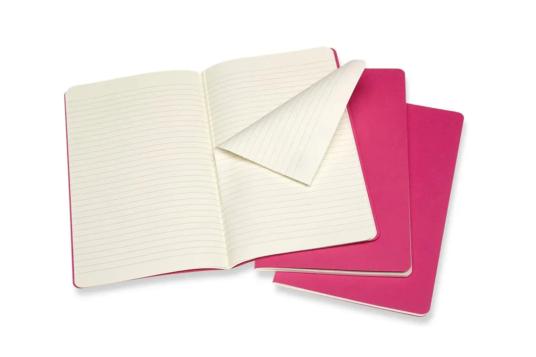 MOLESKINE Notizbuch Karton 3x L/A5 629650 liniert,kinetisches pink,80S.