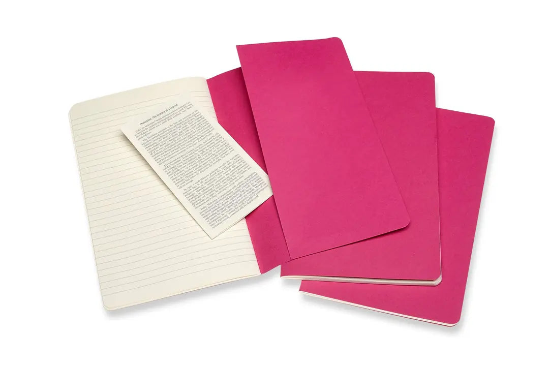 MOLESKINE Notizbuch Karton 3x L/A5 629650 liniert,kinetisches pink,80S.