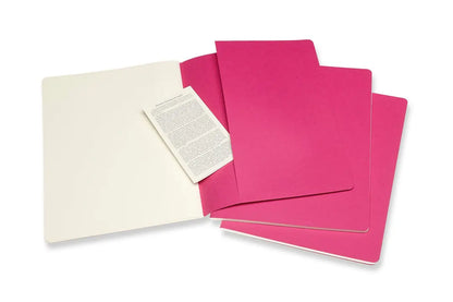 MOLESKINE Notizheft XL 3x 25x19cm 629698 blanko,kinetischespink,120 S.