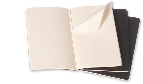 MOLESKINE Notizheft Cahier A6 704895 liniert, schwarz 3 Stück