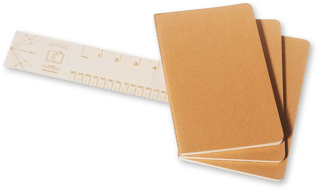 MOLESKINE Notizheft Cahier A5 704987 liniert, natur 3 Stück