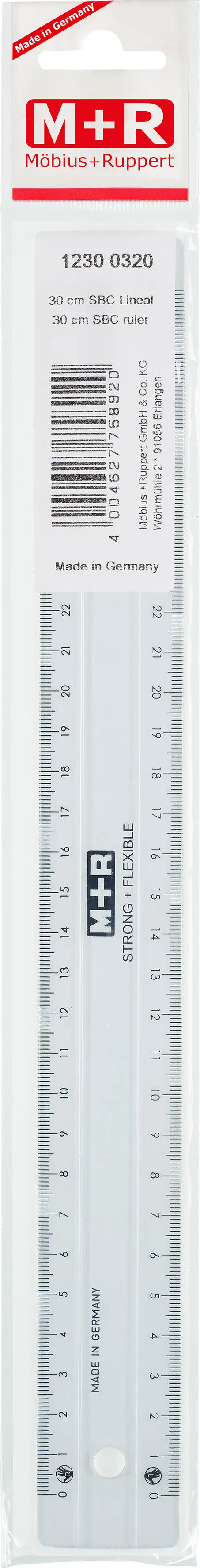 M+R Universallineal 30cm 712300320 glasklar, bruchfest