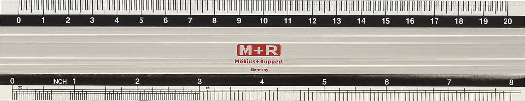 M+R Metall-Lineal 20cm 718200000 skaliert Alu