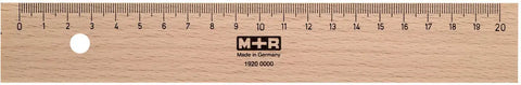 M+R Lineal 20cm 719200000 Metalleinlage Buche