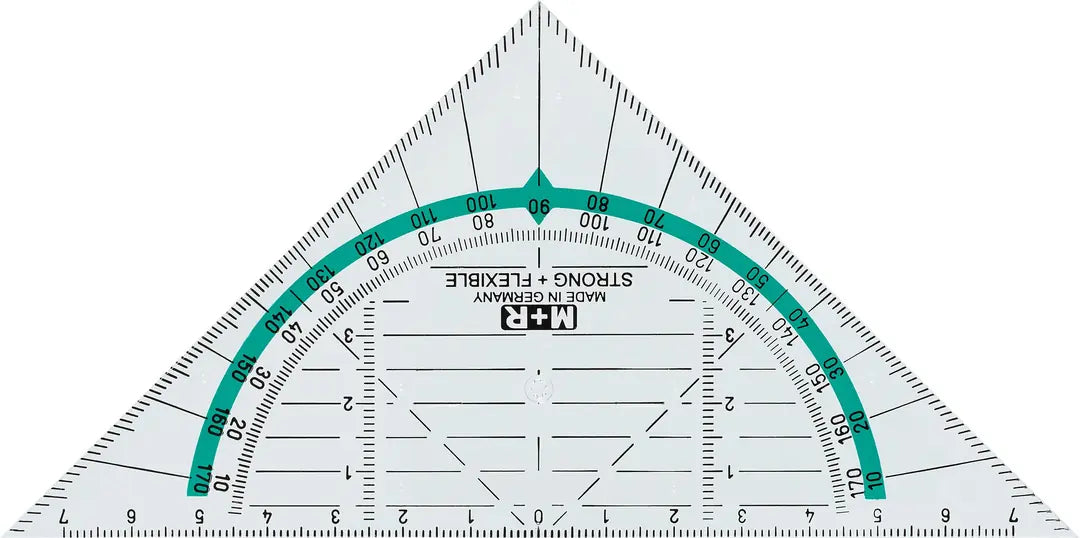 M+R Geodreieck 16cm 723170300 glasklar, bruchfest