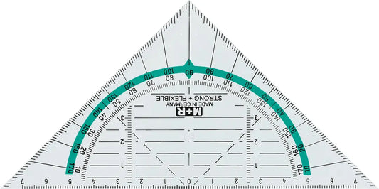 M+R Geodreieck 16cm 723170300 glasklar, bruchfest